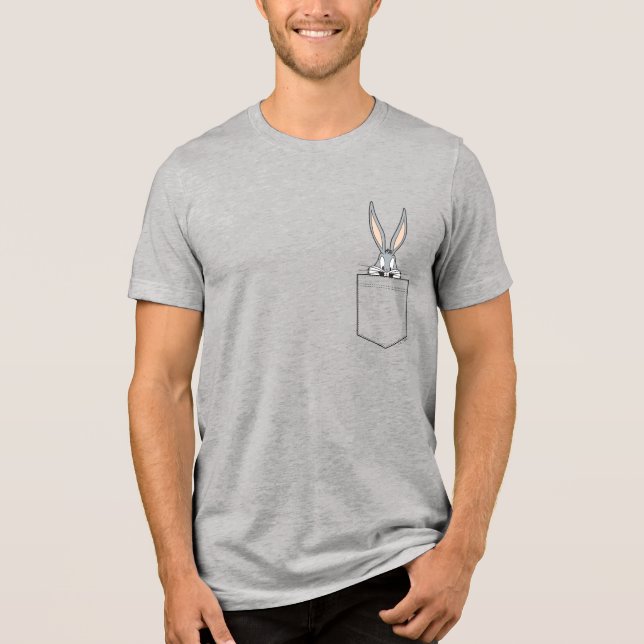 BUGS BUNNY™ Peeking Out Of Pocket Tri-Blend Shirt (Front)