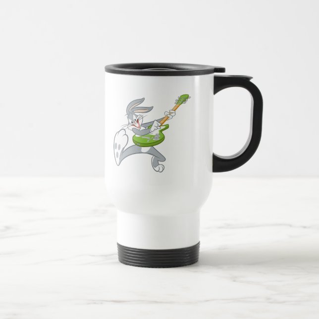 BUGS BUNNY™ Rocking On Guitar Travel Mug (Right)