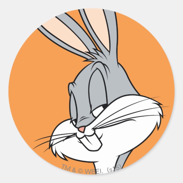 BUGS BUNNY™ Sideways Glance Classic Round Sticker (Front)