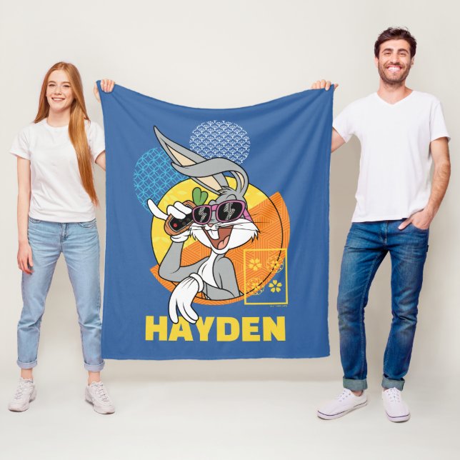 BUGS BUNNY™ Singaporean Vacation Graphic Fleece Blanket (In Situ)