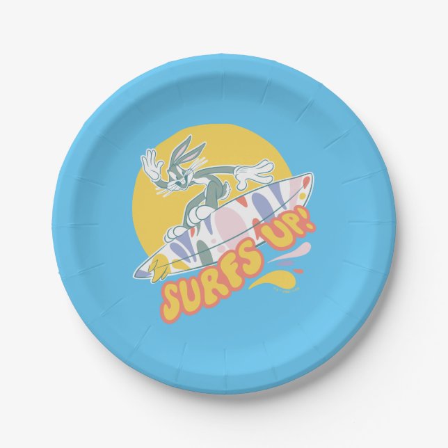 BUGS BUNNY™ - Surfs Up! Paper Plate (Front)