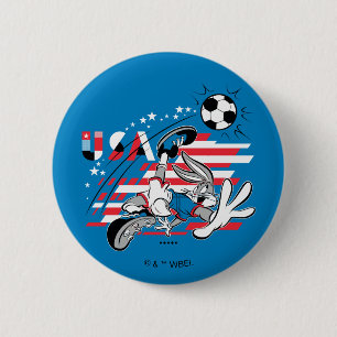 BUGS BUNNY™ Team USA Soccer Graphic 6 Cm Round Badge