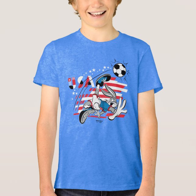 BUGS BUNNY™ Team USA Soccer Graphic Tri-Blend Shirt (Front)