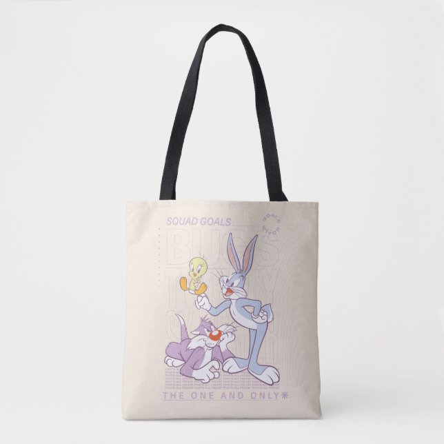 BUGS BUNNY™, TWEETY™, SYLVESTER™ Squad Goals Tote Bag (Front)