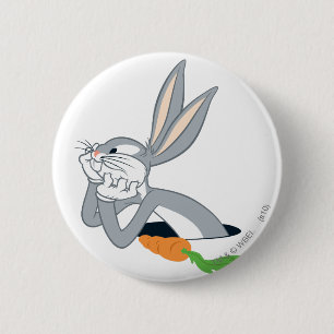 BUGS BUNNY™ with Carrot 6 Cm Round Badge
