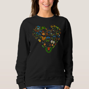 Bugs Heart Bug Insect Lots Of Bugs Sweatshirt