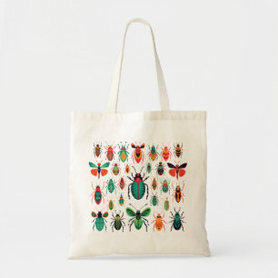 Bugs Herbarium Colourful Nature Gift for Her Tote Bag
