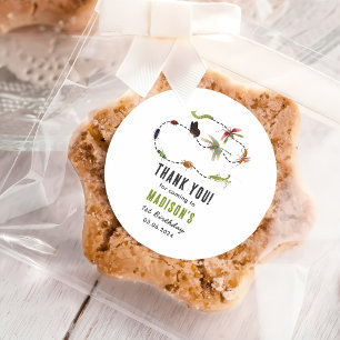 Bugs & Insects Vintage Birthday Party Classic Round Sticker