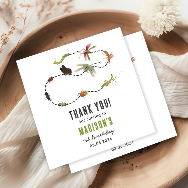 Bugs & Insects Vintage Birthday Party  Napkin (Creator Uploaded)