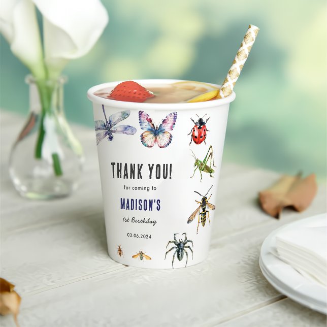 Bugs & Insects Vintage Birthday Party  Paper Cups (Creator Uploaded)