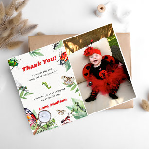 Bugs & Insects Vintage Birthday Thank You Card