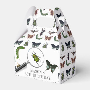 Bugs & Insects Vintage Boy Birthday White Favour Box