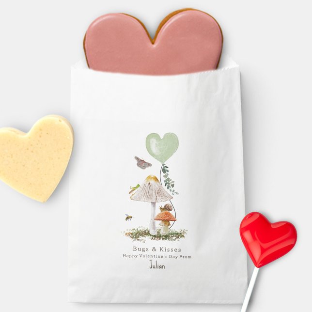Bugs & Kisses  Mushrooms Classroom Valentine  Favour Bags (Creator Uploaded)