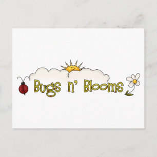 Bugs 'n' Blooms · Wordart Postcard