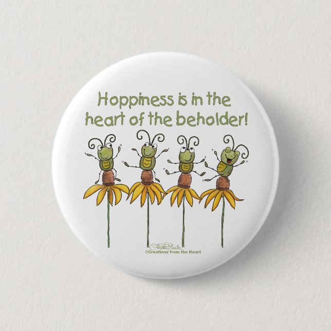 Bugs on Flowers 6 Cm Round Badge (Front)