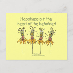 Bugs on Flowers Postcard