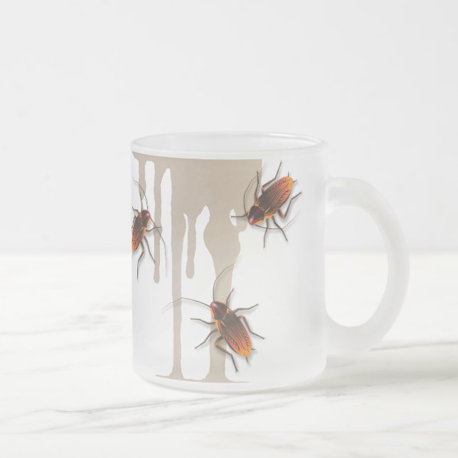 Bugzeez_Icky Sticky Roaches dripping glass mug (Right)