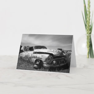 Buick in a Junkyard Greeting Card