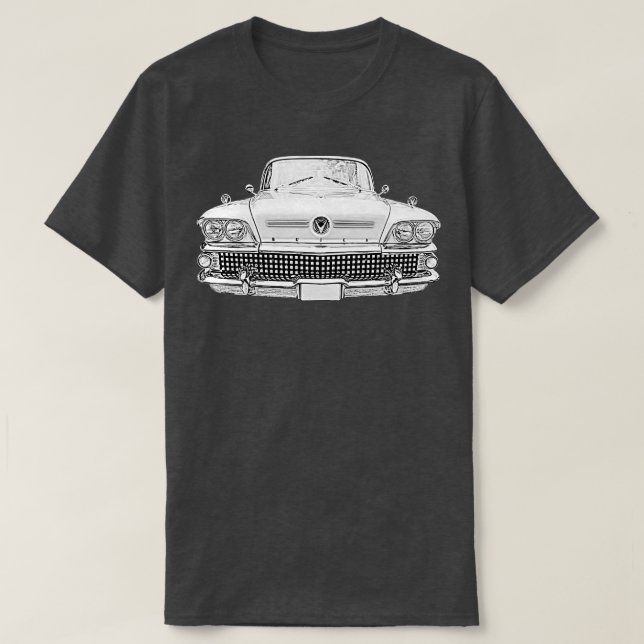 Buick Riviera 1950s American classic monochrome T-Shirt (Design Front)