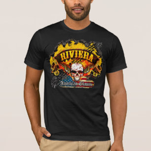 Buick Riviera - Burnout Banner Skull -n- Flag T-Shirt