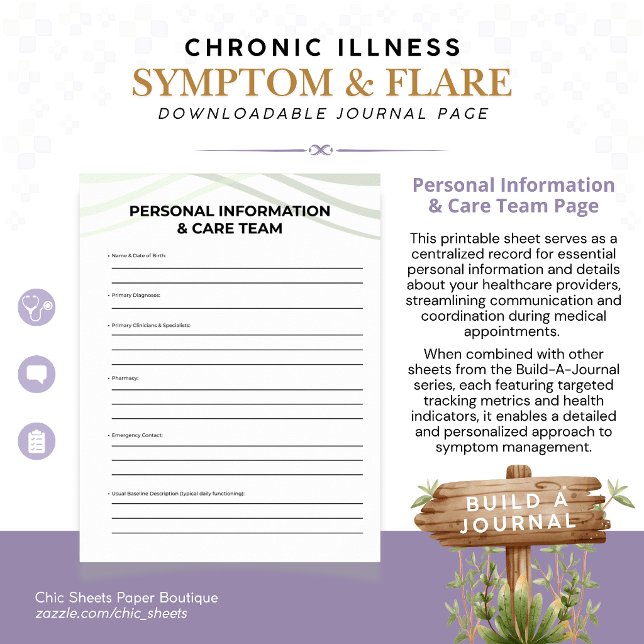 Build-A-Journal Chronic Illness Symptoms & Flares Poster (Creator Uploaded)