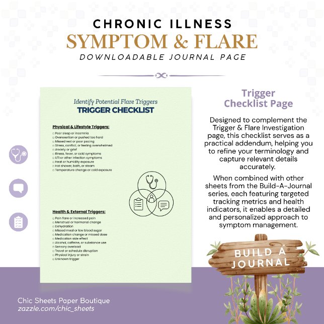 Build-A-Journal Chronic Illness Symptoms & Flares Poster (Creator Uploaded)