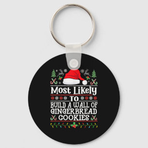 Build A Wall Of Gingerbread Cookies - Christmas Re Key Ring