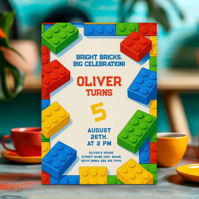 Build & Celebrate – Toy Brick Birthday Invitation (Creator Uploaded)