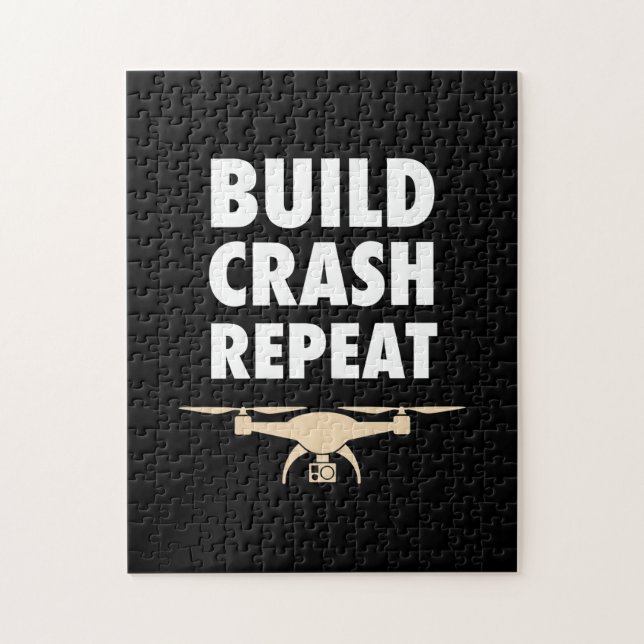 Build Crash Repeat Drone Jigsaw Puzzle (Vertical)