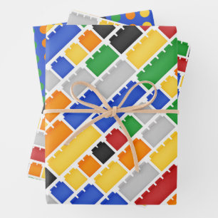 Build It Toy Pattern Wrapping Paper Sheet