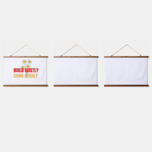Build Quietly Shine Loudly – Motivational Success Hanging Tapestry