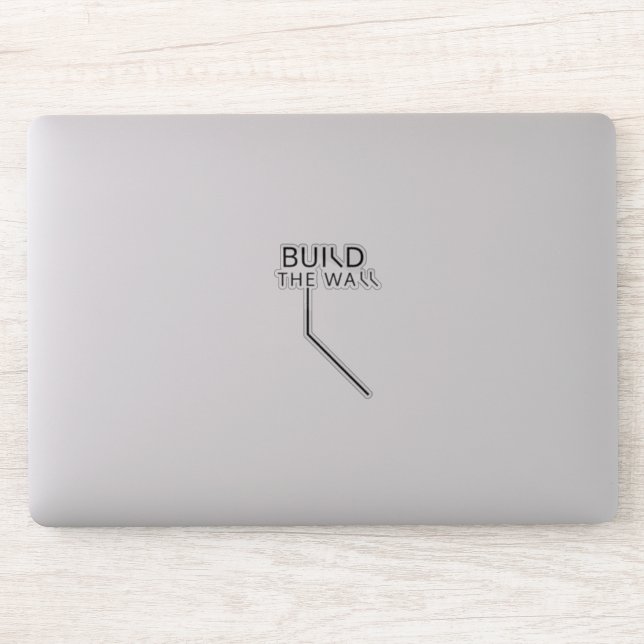 Build The Wall_Nevada CA Border Vinyl Sticker (Computer)