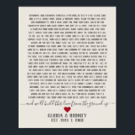 Build this love from the ground up wedding anniver poster<br><div class="desc">Build this love from the ground up wedding anniversary gift. Wedding song decor. Great for a 65th wedding anniversary.</div>