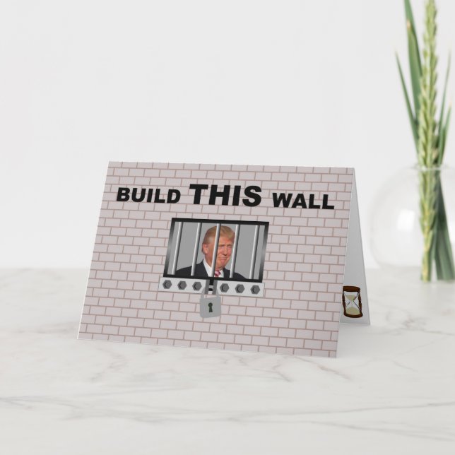 Build THIS wall / Anti Trump, Card (Front)