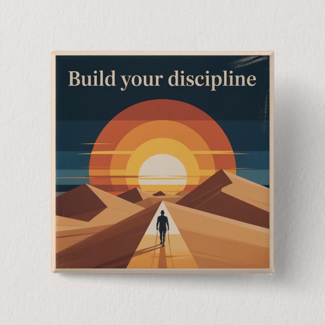 Build Your Discipline 15 Cm Square Badge (Front)