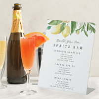 Build Your Own Spritz Bar Drink Station Sign