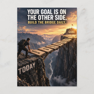 Build Your Success Bridge Announcement Postcard