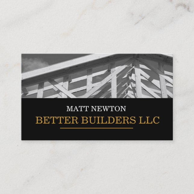 Builder Architect Contractor Construction Business Card (Front)