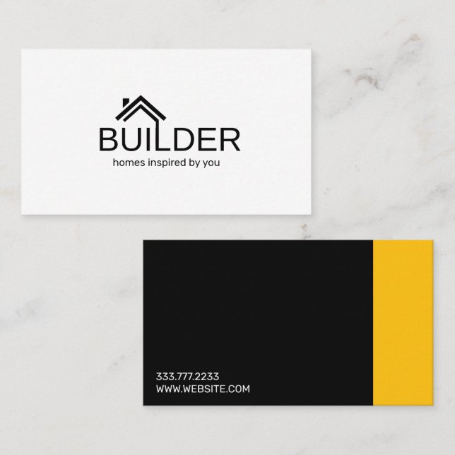  Builder Architect Interior Designer  Business Card (Front/Back)