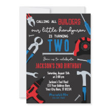 Builder Birthday Invitation, Handyman 