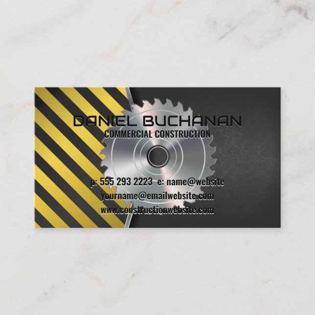 Builder Construction | Circular Saw Business Card (Front)