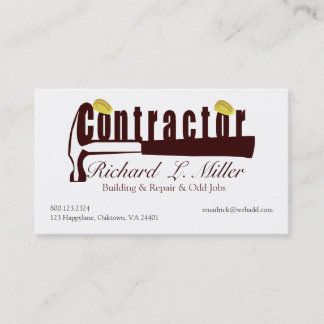 Builder Construction Contractor Mens Tools Business Card
