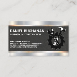 Builder Construction   General Contractor Tools Business Card