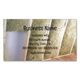 Builder Contractor Insulation  Magnetic Business Card