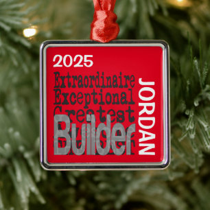 Builder Extraordinaire Metal Tree Decoration