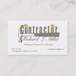 Builder Hammer Mr.Fix-it Masculine Business Card
