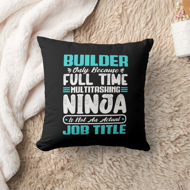 Builder Job Title Profession Building Skills Gifts Cushion (Blanket)
