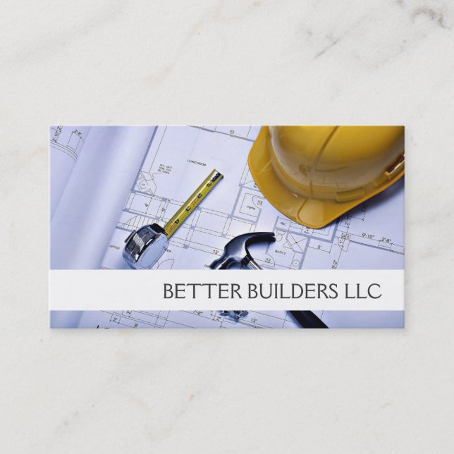 Builder, Manager, Construction Business Card (Front)