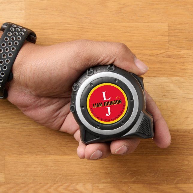 Builder Name Initials Modern Monogram Red 1 (Home)