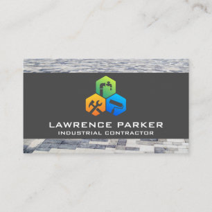 Builder Repair Icons   Construction Worker Business Card